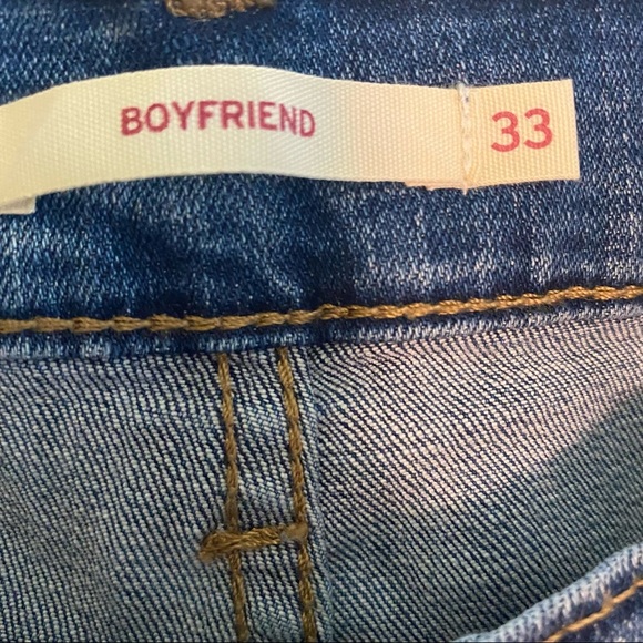 LEVI’S Sculpt Boyfriend Fit Tapered Leg Jeans NWT 33/16 Relaxed distressed - Picture 8 of 13